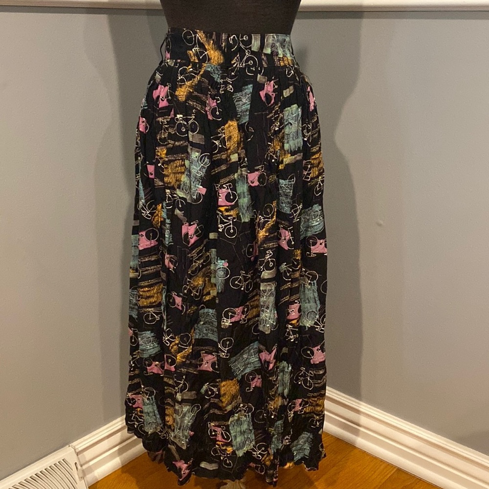Vintage Rafaela bicycle print skirt